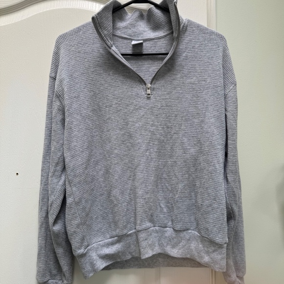 Tna Quarter Zip Waffle Knit Sweater - Picture 2 of 4